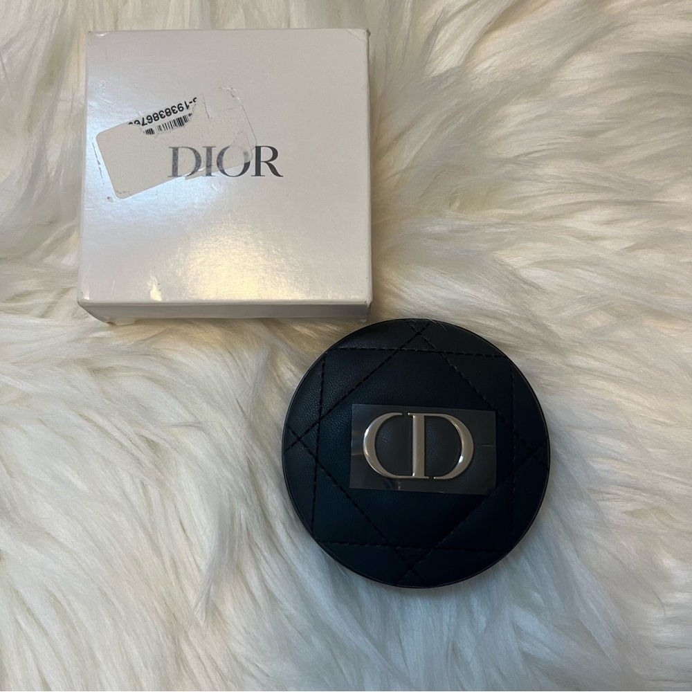 Dior Quilted Pocket Mirror Black New